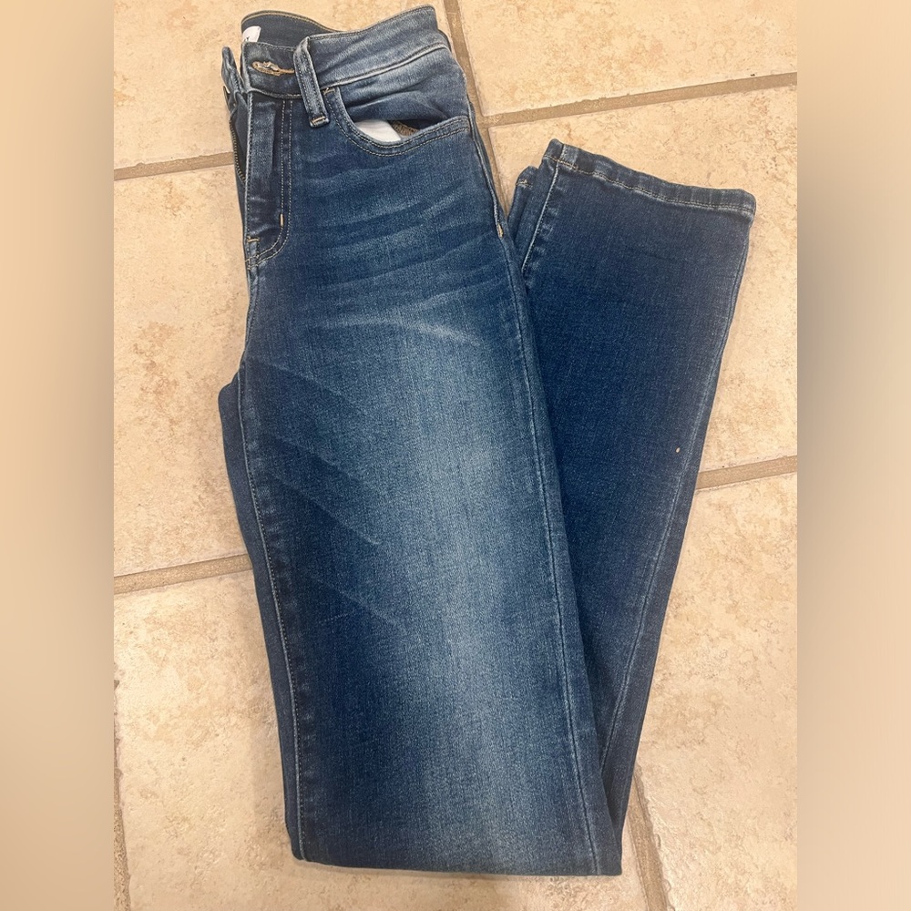 Dark wash boot cut jeans